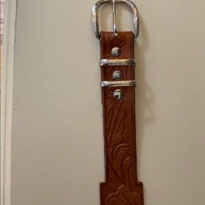 Western Detail Belt - Leather